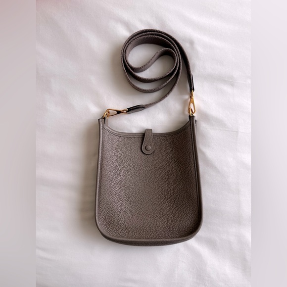 Hermes Mini Evelyne TPM 16 Gris Asphalt GHW - Picture 2 of 9